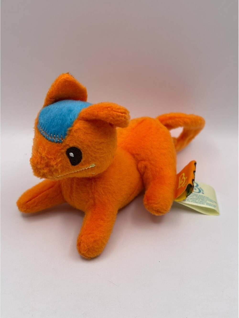 B. Toys Critter Clinic Cat Plush Toy Orange Fibers embroidered eyes and